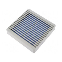 Protecție Plastic 120x120mm Șurub cu Filtru Gri XPFA120GY | Electronic-mag.ro | Componente Electronice