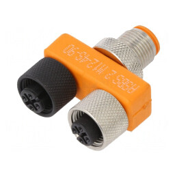 Adaptor T M12 Tată-Mamă x2 DeviceNet CANopen | Electronic-mag.ro | Componente Electronice
