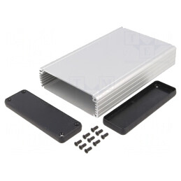 Carcasă aluminiu gri 103x160x30mm | Electronic-mag.ro | Componente Electronice
