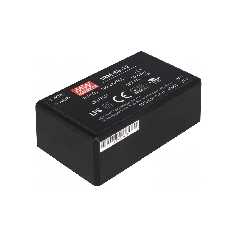Convertor AC/DC 60W 12V 5A | Electronic-mag.ro | Componente Electronice Convertor AC/DC 60W 12V 5A | Electronic-mag.ro | Componente Electronice