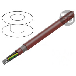 Cablu Silicon 7G1,5mm2 Maro-Roșu 60-180°C
