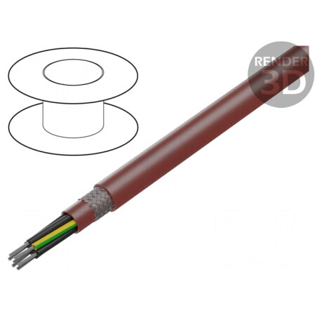 Cablu Silicon 7G1,5mm2 Maro-Roșu 60-180°C | Electronic-mag.ro | Componente Electronice