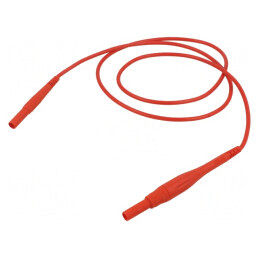 Cablu de măsurare 8A mufă banană 4 mm roșu | Electronic-mag.ro | Componente Electronice