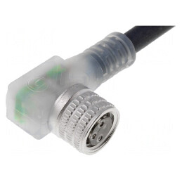 Cablu de conectare M8 3 PIN unghi 5m IP67 | Electronic-mag.ro | Componente Electronice
