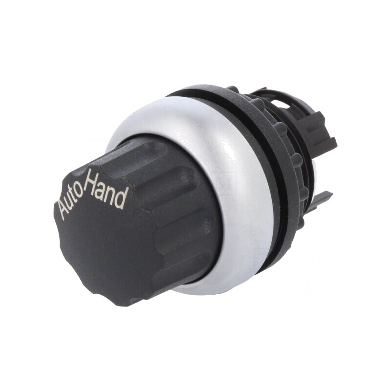 Comutator Rotativ 22mm Negru 2 Poziții | Electronic-mag.ro | Componente Electronice