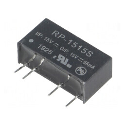 Convertor DC/DC 1W 15V 66mA RP-1515S | Electronic-mag.ro | Componente Electronice