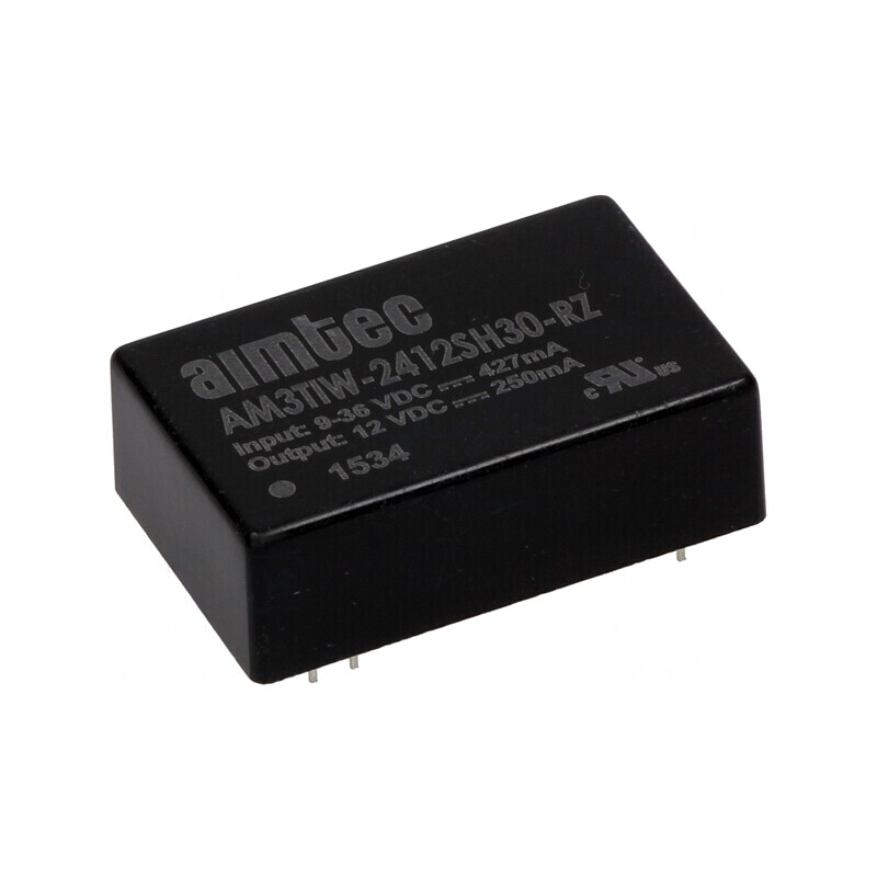 Convertor DC/DC 3W 9-36V la 12V 250mA DIP24 | Electronic-mag.ro | Componente Electronice