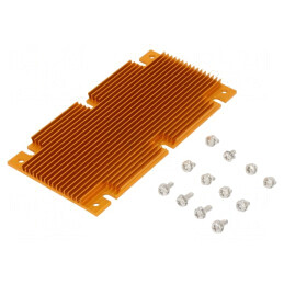Radiator extrudat cu aripioare BGA aurie 117mm x 61mm | Electronic-mag.ro | Componente Electronice