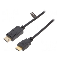Cablu DisplayPort la HDMI 3m Negru | Electronic-mag.ro | Componente Electronice