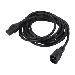Cablu Prelungitor IEC C13/C14 cu Blocare 4m | Electronic-mag.ro | Componente Electronice