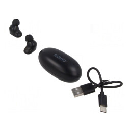 Căști Wireless cu Microfon USB C Negru 5h | Electronic-mag.ro | Componente Electronice