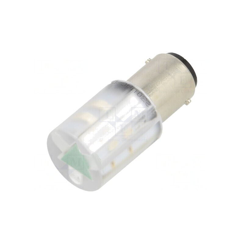 Lampa de control LED verde 230V BA15D T20 | Electronic-mag.ro | Componente Electronice