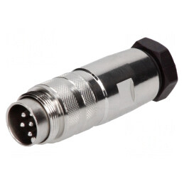 Conector M16 Mufă Tată Lipire 6 PIN 5A 300V Drept | Electronic-mag.ro | Componente Electronice
