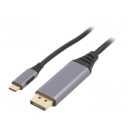 Adaptor USB 3.0 la DisplayPort și USB-C, 1.8m, Negru