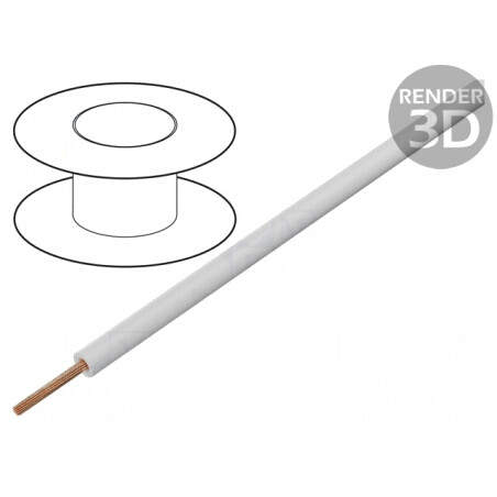 Cablu Litat PVC Alb 0,14mm2 100m | Electronic-mag.ro | Componente Electronice