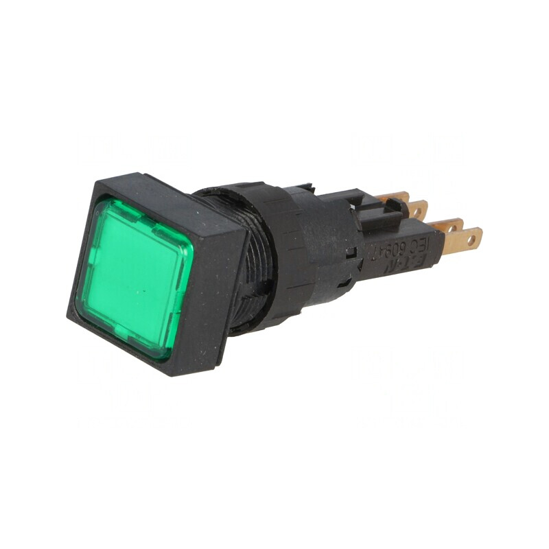 Lumină de control verde Ø16,2mm 16mm RMQ-16 25÷70°C | Electronic-mag.ro | Componente Electronice