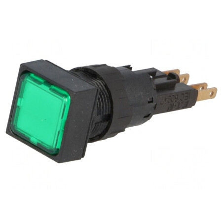Lumină de control verde Ø16,2mm 16mm RMQ-16 25÷70°C | Electronic-mag.ro | Componente Electronice