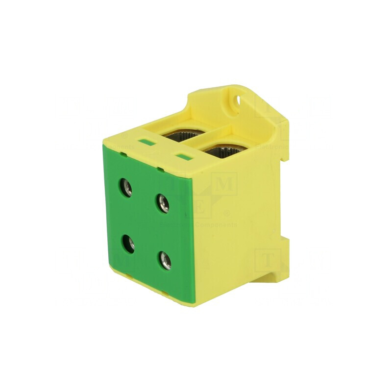 Conector Îmbinare Șine 25-150mm2 4 Borne Galben-Verde | Electronic-mag.ro | Componente Electronice