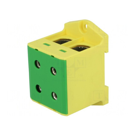 Conector Îmbinare Șine 25-150mm2 4 Borne Galben-Verde | Electronic-mag.ro | Componente Electronice