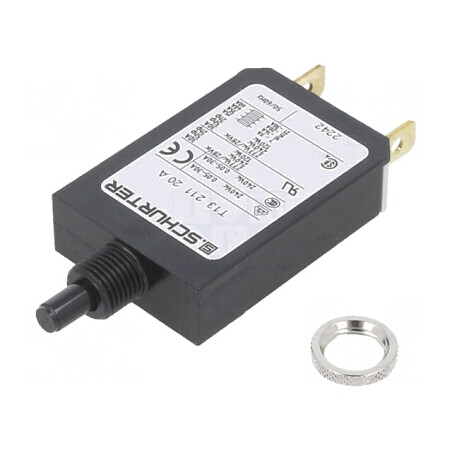 Întrerupător de Supracurent 240VAC 28VDC 20A SPST IP40 | Electronic-mag.ro | Componente Electronice