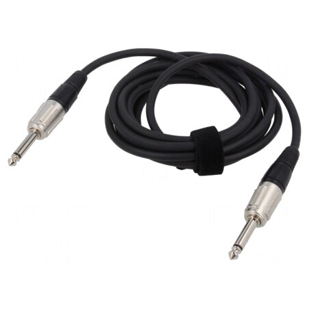 Cablu Jack 6,3mm 3m Negru | Electronic-mag.ro | Componente Electronice