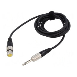Cablu Audio Jack 6.3mm la XLR Feminin 3m Negru