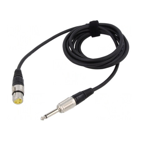 Cablu Audio Jack 6.3mm la XLR Feminin 3m Negru | Electronic-mag.ro | Componente Electronice
