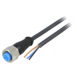 Cablu de Conectare M12 2m 250VAC 4A IP67 | Electronic-mag.ro | Componente Electronice