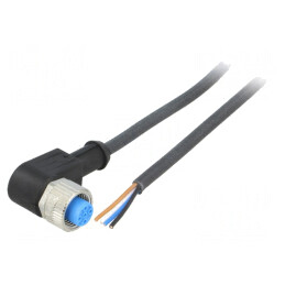 Cablu de conectare M12 unghi 2m 250VAC 4A IP67