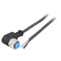 Cablu de conectare M12 unghi 2m 250VAC 4A IP67 | Electronic-mag.ro | Componente Electronice