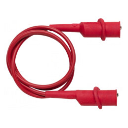 Cablu de măsurare 10A cu clemă crocodil roșie | Electronic-mag.ro | Componente Electronice