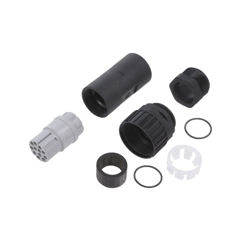 Mufă DIN 43651 12 pini fără contacte IP65 5A | Electronic-mag.ro | Componente Electronice