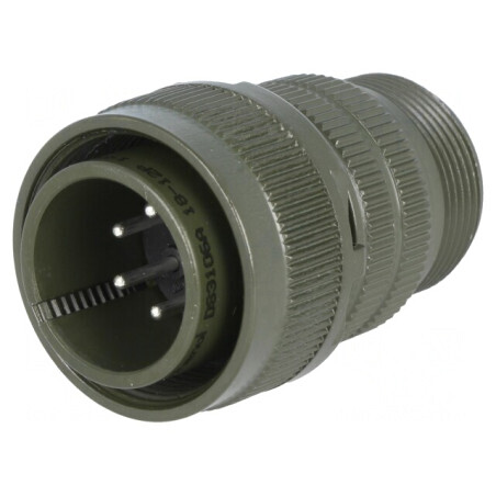 Conector circular 18 MS/DS aliaj aluminiu oliv | Electronic-mag.ro | Componente Electronice