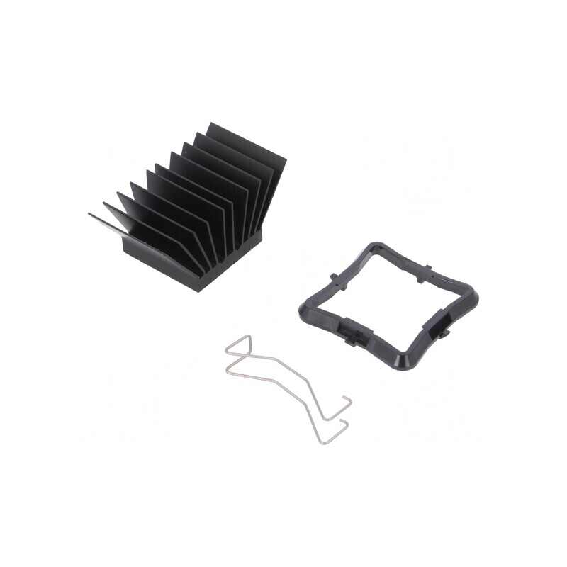 Radiator extrudat cu aripioare BGA negru 25x25mm | Electronic-mag.ro | Componente Electronice