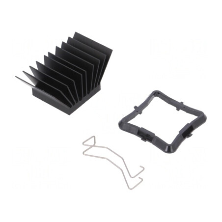 Radiator extrudat cu aripioare BGA negru 25x25mm | Electronic-mag.ro | Componente Electronice