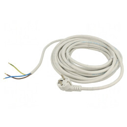 Cablu Alimentare 10m Alb 16A CEE 7/7 în Unghi | Electronic-mag.ro | Componente Electronice