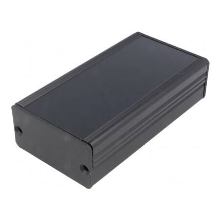 Carcasă aluminiu neagră AKG 55x100x28mm | Electronic-mag.ro | Componente Electronice