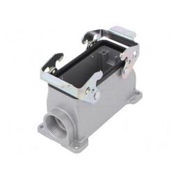 Carcasă pentru conectori HDC E16 aluminiu | Electronic-mag.ro | Componente Electronice