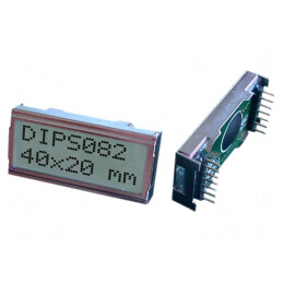 Afișaj LCD Alfanumeric 8x2 40x20mm 14 PIN | Electronic-mag.ro | Componente Electronice