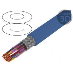 Cablu JE-LiYCY PVC albastru deschis 20x2x0,5mm2 1kV/2kV