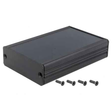 Carcasă aluminiu neagră AKG 69x100x24mm | Electronic-mag.ro | Componente Electronice