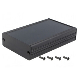 Carcasă aluminiu neagră AKG 69x100x24mm | Electronic-mag.ro | Componente Electronice
