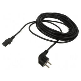 Cablu Alimentare Unghiular 3m IEC C13 10A | Electronic-mag.ro | Componente Electronice