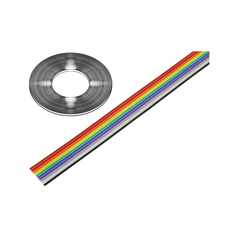 Cablu Bandă 10x28AWG Neecranat PVC 1,27mm | Electronic-mag.ro | Componente Electronice