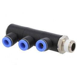Distribuitor Plug-In Alamă Nichelată -0.95-15 Bar | Electronic-mag.ro | Componente Electronice
