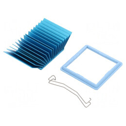 Radiator Extrudat cu Aripioare BGA Albastru 45mm x 45mm | Electronic-mag.ro | Componente Electronice