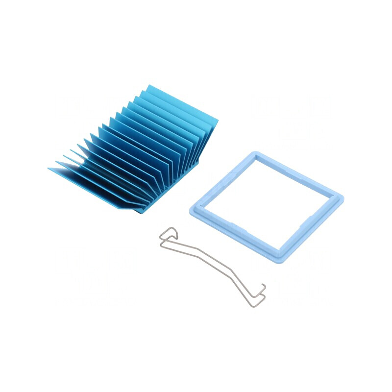 Radiator Extrudat cu Aripioare BGA Albastru 45mm x 45mm | Electronic-mag.ro | Componente Electronice