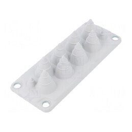 Garnitură gri deschis cu 10 orificii IP54 | Electronic-mag.ro | Componente Electronice