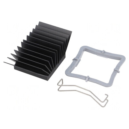 Radiator Extrudat cu Aripioare BGA Negru 32.5x32.5mm | Electronic-mag.ro | Componente Electronice
