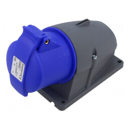 Conector AC Trifazat Soclu Mamă Unghiular IP44 | Electronic-mag.ro | Componente Electronice